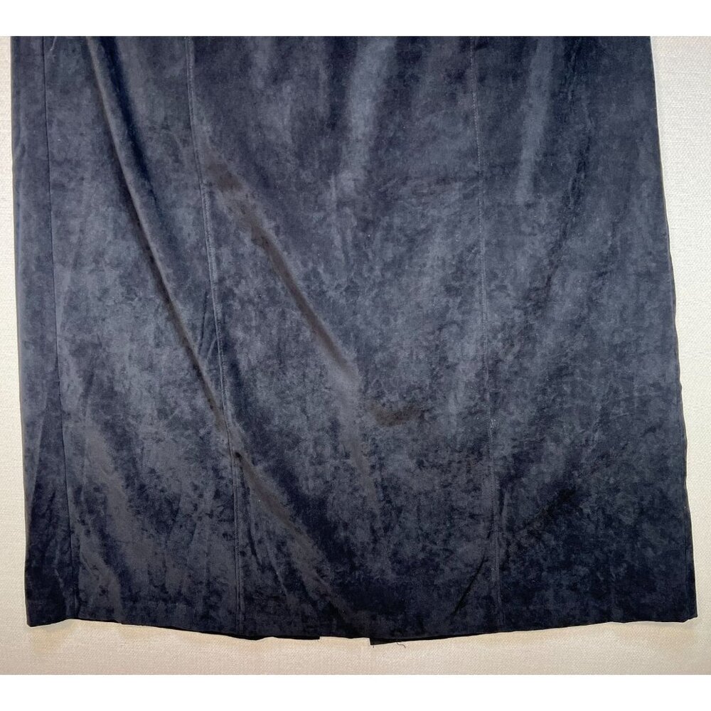 Norton McNaughton Womens Midi Skirt Size 18W Black Velvet Casual Retro - Picture 4 of 10